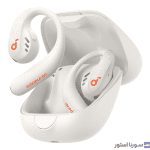 Soundcore AeroFit Pro A3871 با بند گردنی جداشدنی — نمای محصول کنار کیس