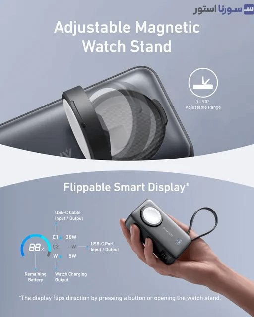 کابل همراه پاوربانک Anker Nano A1657 و دفترچه راهنما