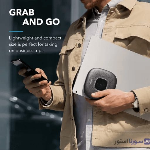 اتصال Anker PowerConf A3301 به لپ‌تاپ از طریق USB-C برای تماس و کنفرانس