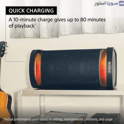 بستهبندی و گارانتی ۱۸ ماهه شرکتی اسپیکر Sony SRS-XP500