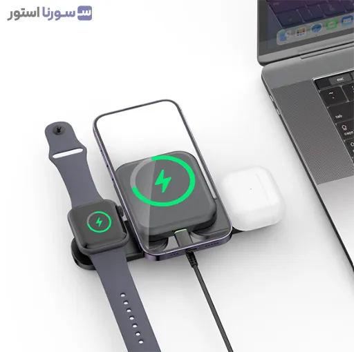 شارژ همزمان گوشی و اپل واچ با شارژر وایرلس بودی WL4500B