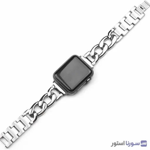 بند اپل واچ گرین لاین Bella رنگ نقرهای