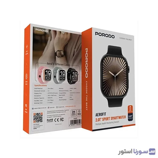 قابلیت پایش سلامت و فعالیت ورزشی ساعت Porodo AEROFIT